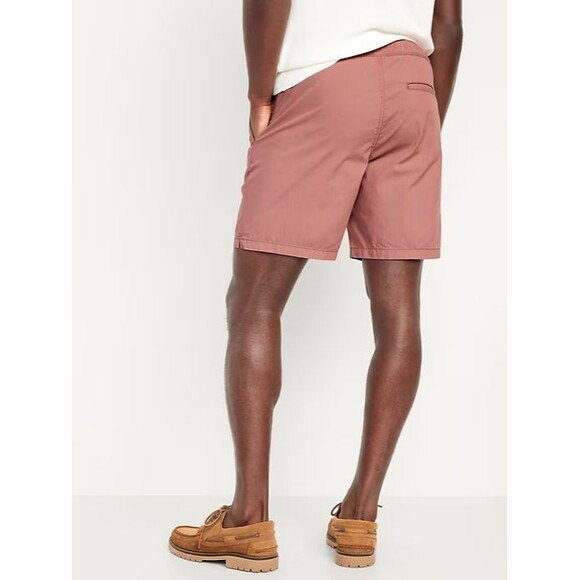 Old Navy Slim Built-In Flex Tech Jogger Shorts Mens M Dusty Red Stretch NEW - Picture 2 of 12